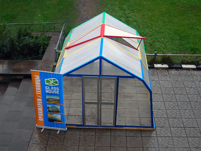 Теплица Берёзка из поликарбоната GLASS HOUSE